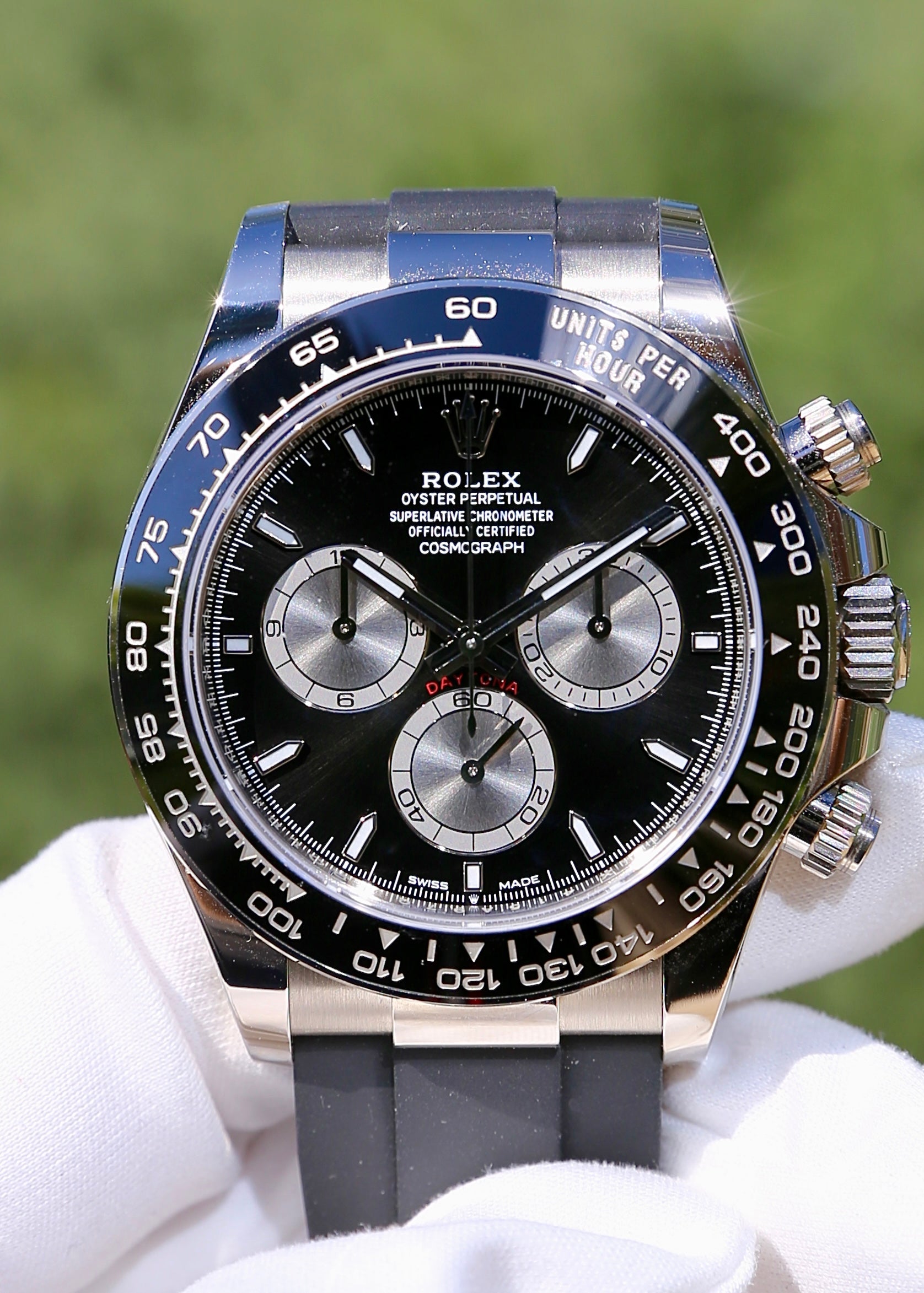 Daytona white gold oysterflex best sale