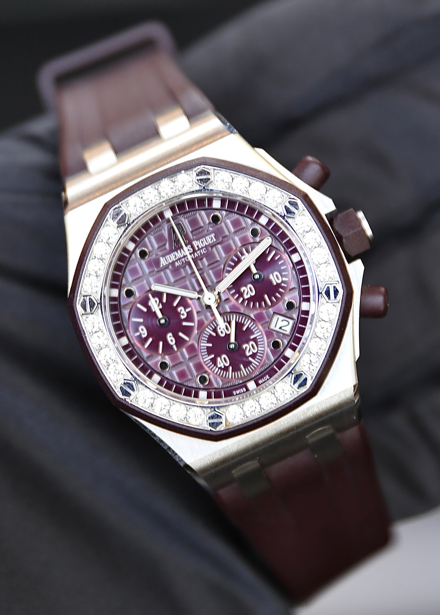 AP Royal Oak Offshore Chronograph 26048SK Plum Dial