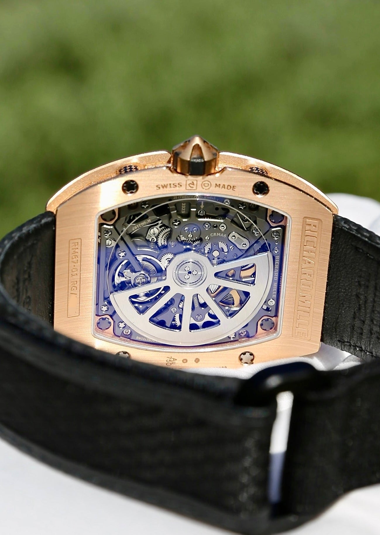 Richard Mille Extra Flat RM67-01 Rose Gold Factory Pave Diamond Set