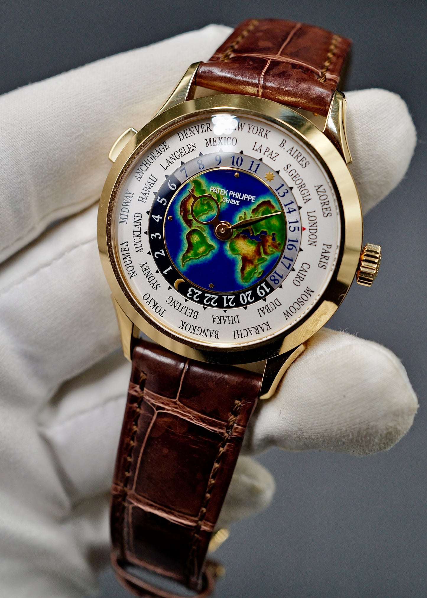 Patek Philippe World Time 5231J Rare Handcrafts Enamel Dial