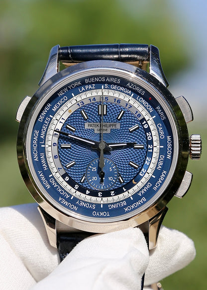 Patek Philippe World Time Chronograph 5930G 18K White Gold