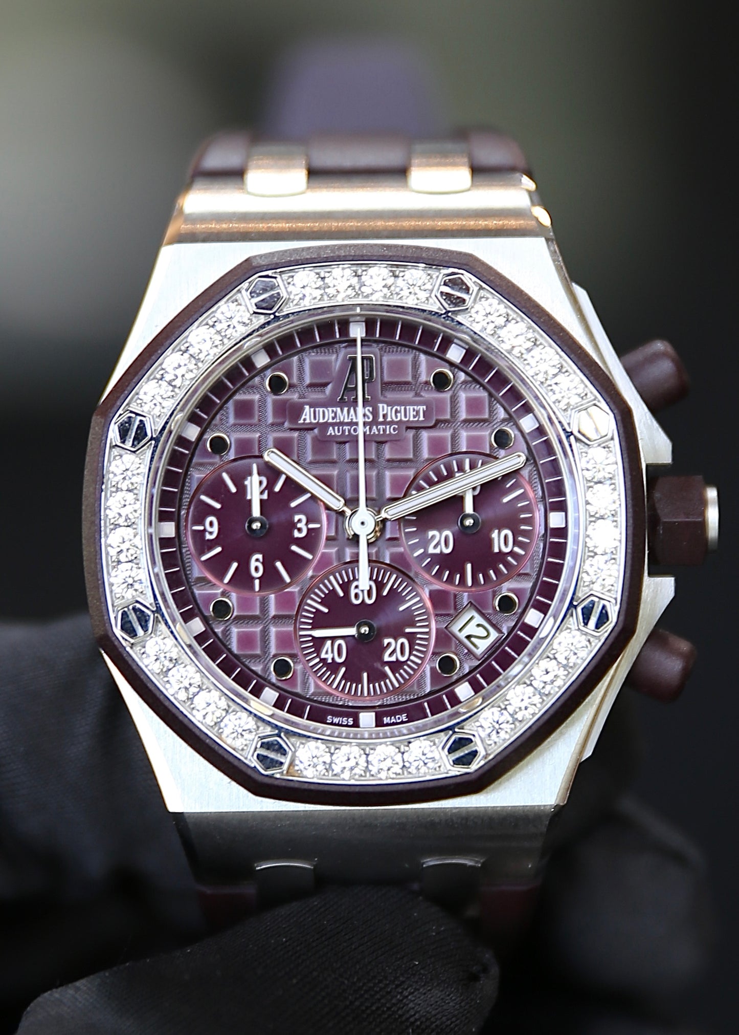 AP Royal Oak Offshore Chronograph 26048SK Plum Dial