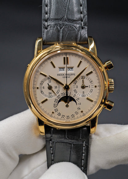 Patek Philippe Grand Complication Perpetual Calendar Chronograph 3970EJ 2nd Series Rare Leaf Hands