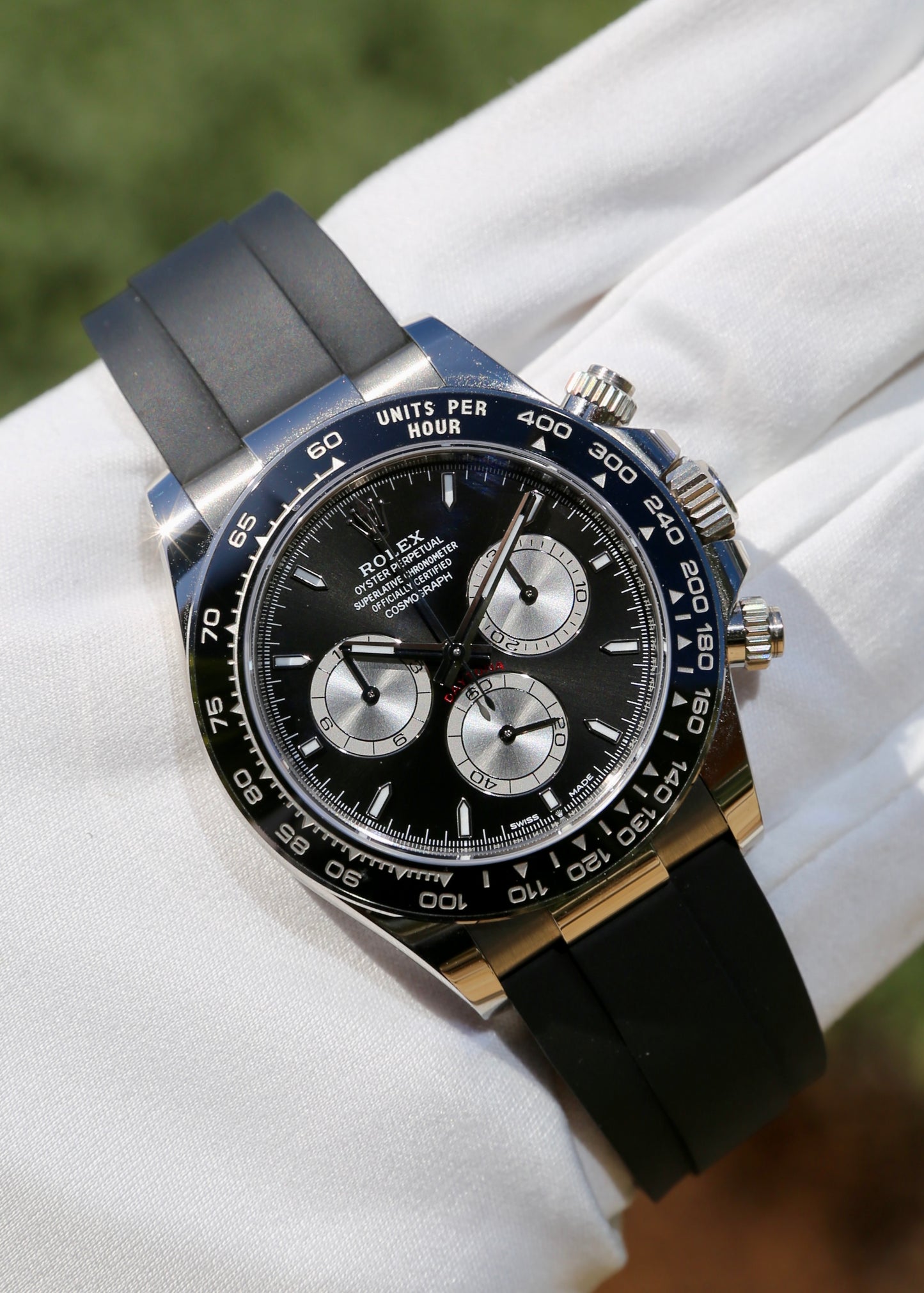 Rolex Daytona 126519LN 18K White Gold Oysterflex "Little Le Mans"