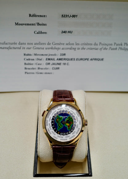 Patek Philippe World Time 5231J Rare Handcrafts Enamel Dial