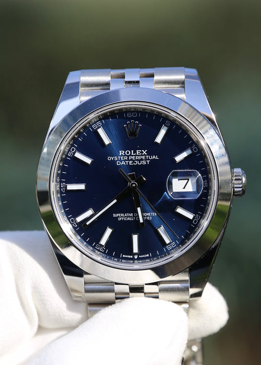 Rolex Datejust 41mm 126300 Blue Dial Jubilee Bracelet