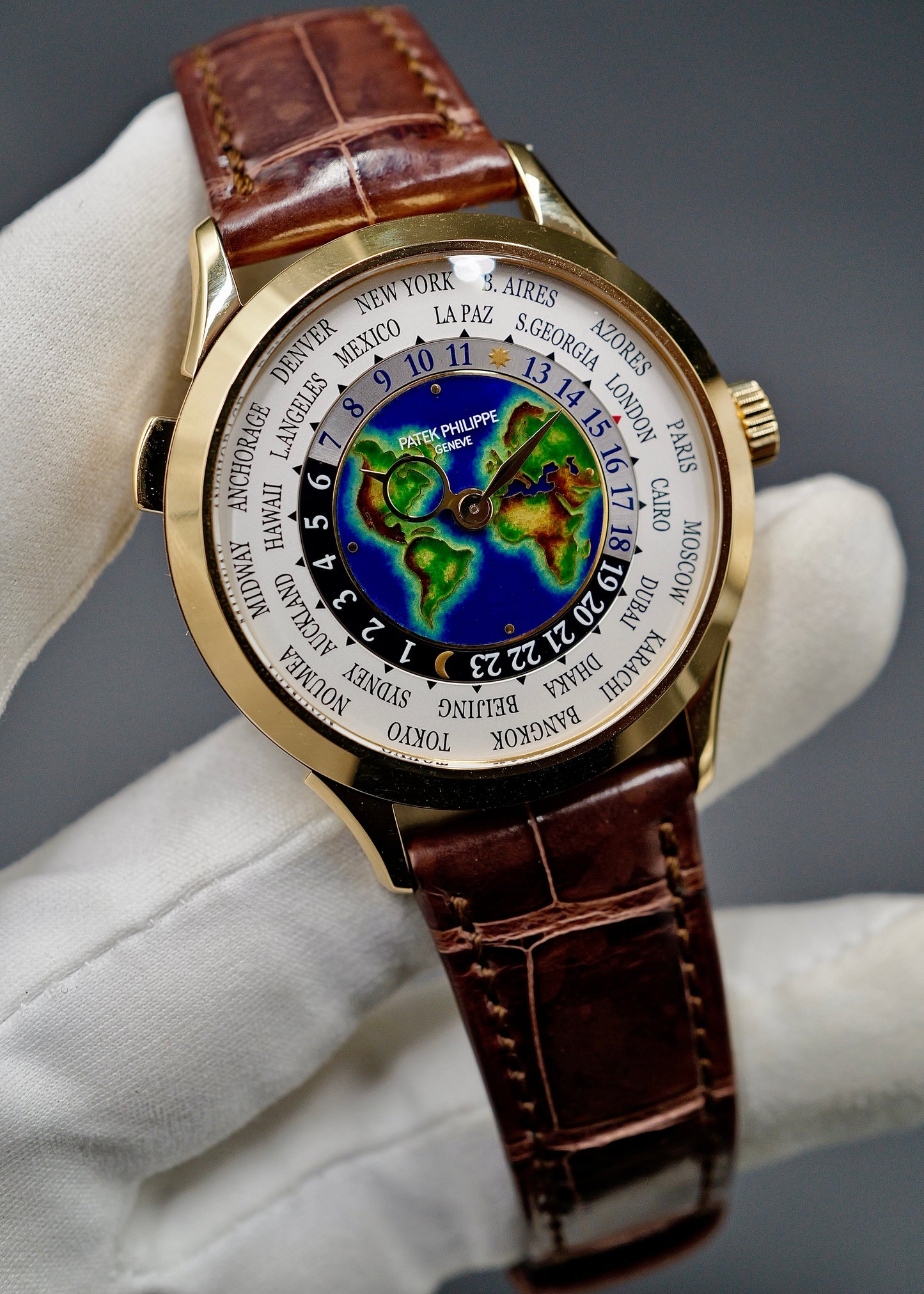 Patek Philippe World Time 5231J Rare Handcrafts Enamel Dial