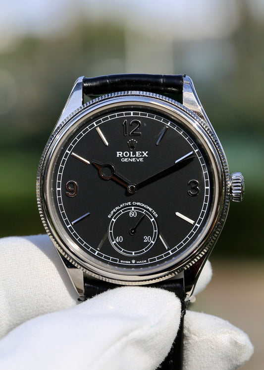 Rolex 1908 52509 18K White Gold Black Dial