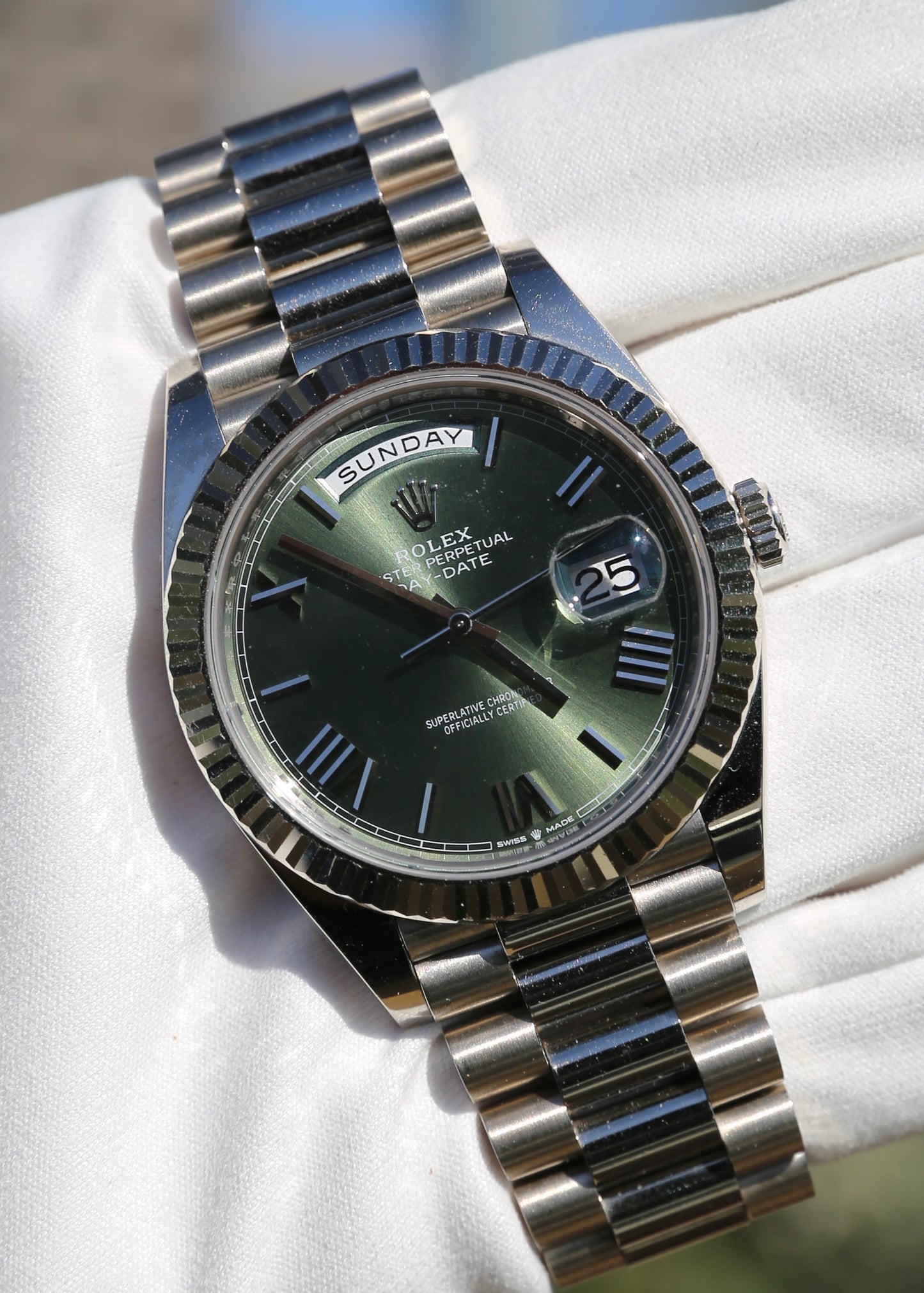 Rolex Day Date 40 60th Anniversary Olive Dial 228239