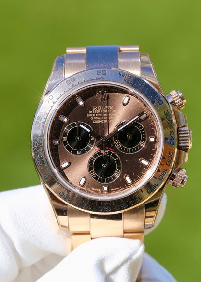 Rolex Daytona 116505 18K Rose Gold Chocolate Dial