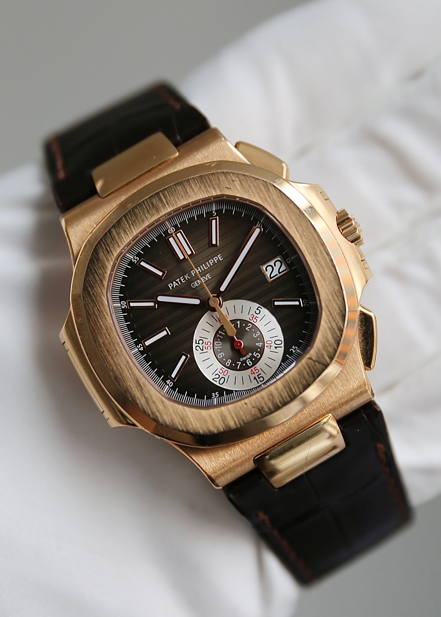 Patek Philippe Nautilus Chronograph 5980R 18K Rose Gold